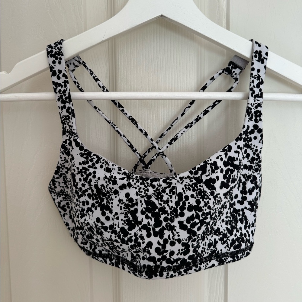 Lululemon Black and White Bra Size 4 Gently Worn